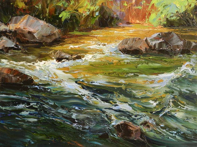 Clayton_Pat_LAST LIGHT ON TAGGERT CREEK_12x16